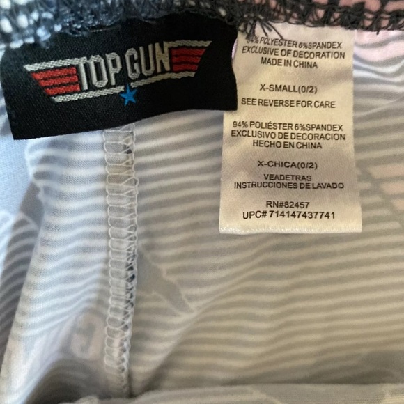 Women’s Top Gun fighter jet gray pink striped jogger lounge pants size XS - Picture 5 of 6